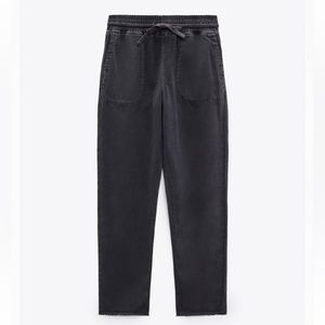 Zara “jogger” pants with pockets. Elastic waist (very stretchy)